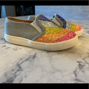 Girls Rainbow Slip Ons